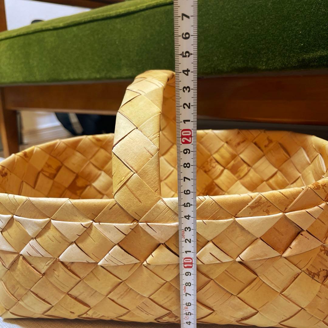 希少な白樺かご！1点のみ　ロシアSvetlana作　白樺のかご