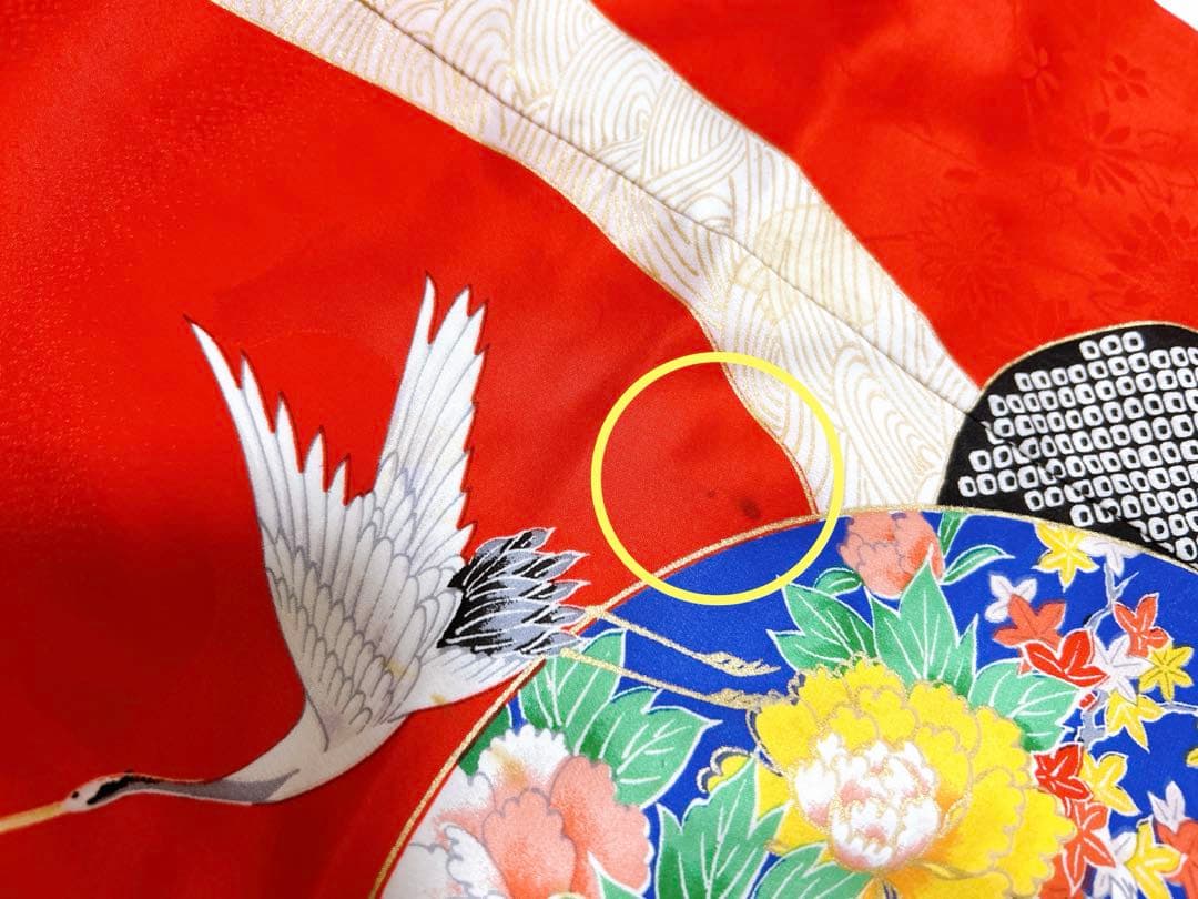 お買い得品♡七五三　7歳　フルセット　鶴　古典柄　赤系　正絹