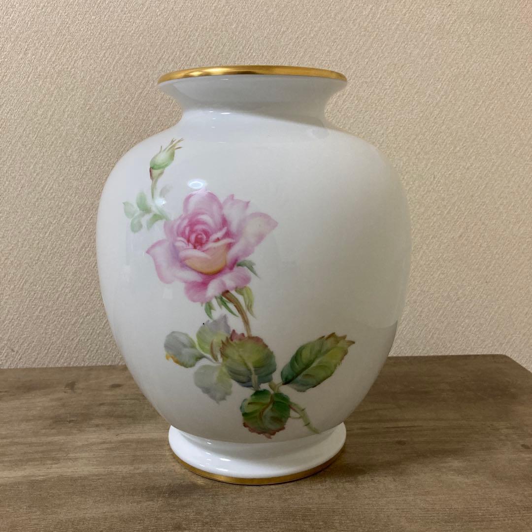 オールドノリタケ　上絵花瓶　ハンドペイント　名古屋絵付け　〈検プレミアノリタケ