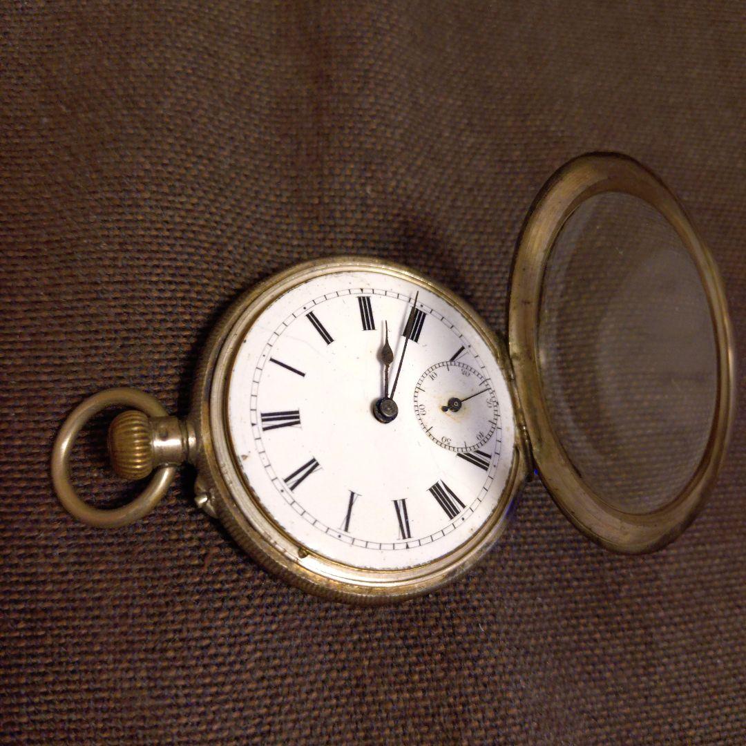 ア14. 懐中時計（0.800刻印）不動 ジャンク品