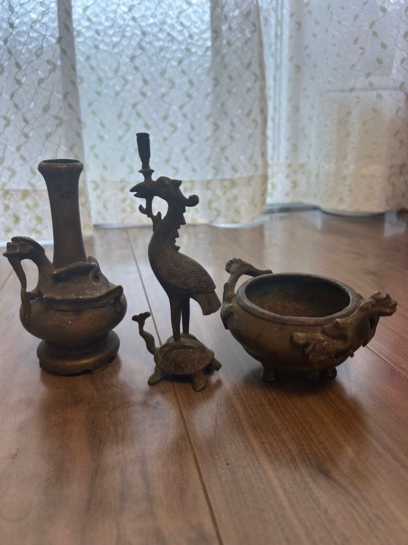 古董，香炉，古銅製，江戶時代，時代物