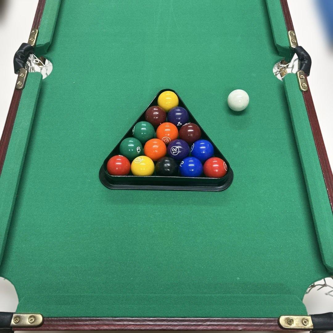 ミニビリヤードセット 16個ボールとラック付き