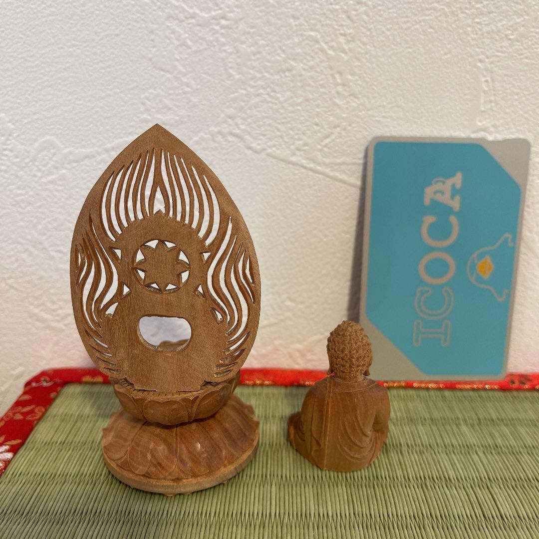 美品　籠山白檀 阿弥陀佛 京都大仏師の作品