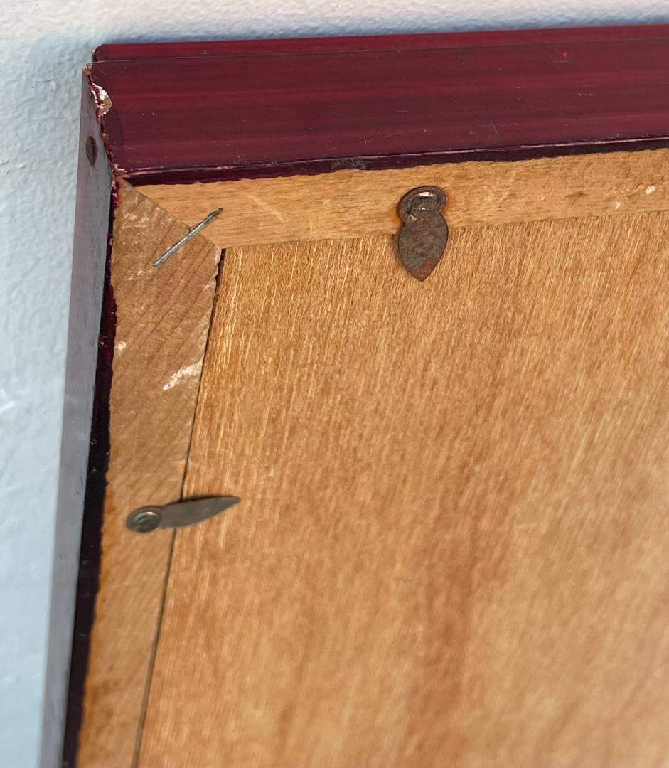 大型 額縁 フレーム 赤 レッド ゴールド マット付 和洋兼用 高級 中古