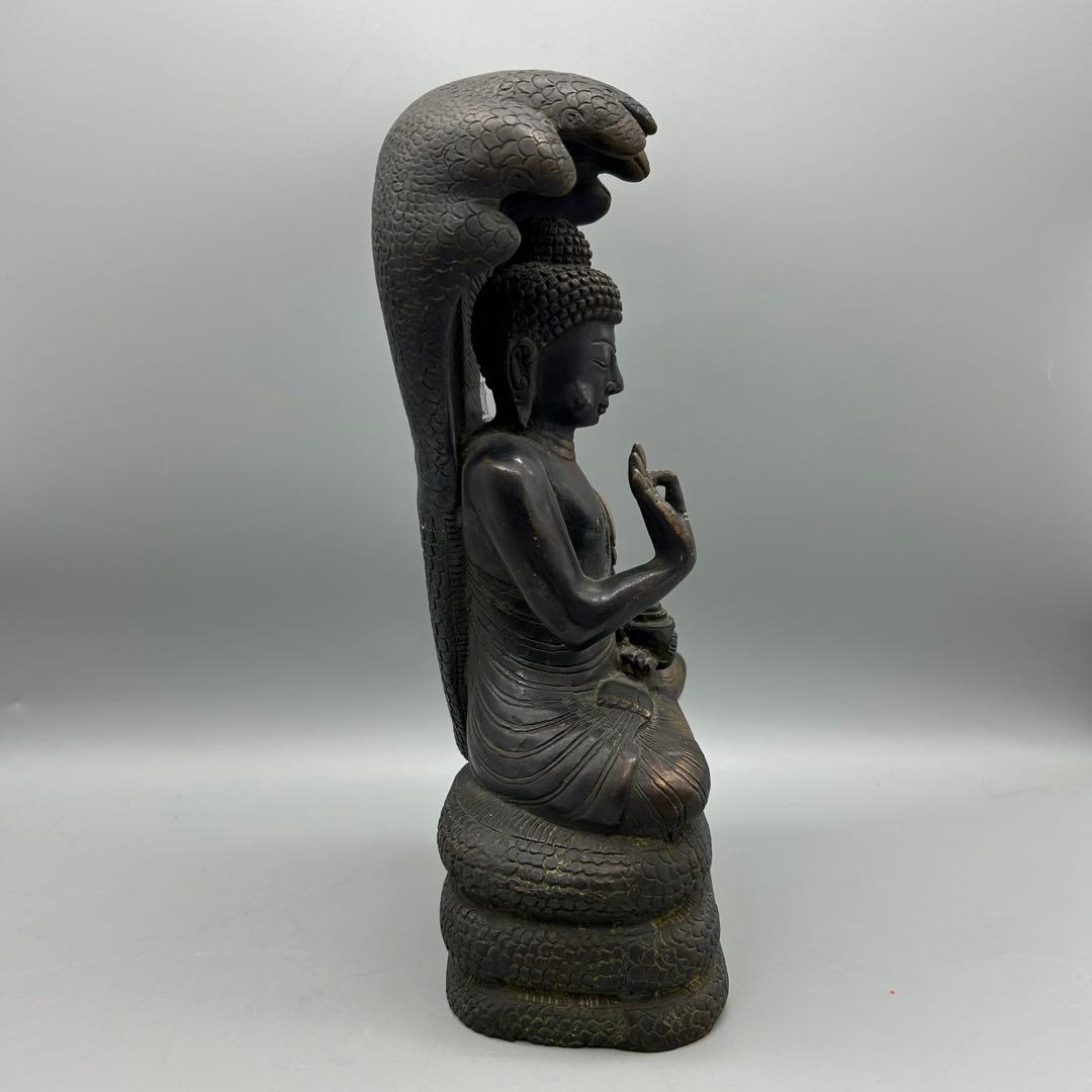 【仏陀　ナーガ　ブロンズ　銅像】仏教美術　仏像釈迦　カンボジア　アンコールワット