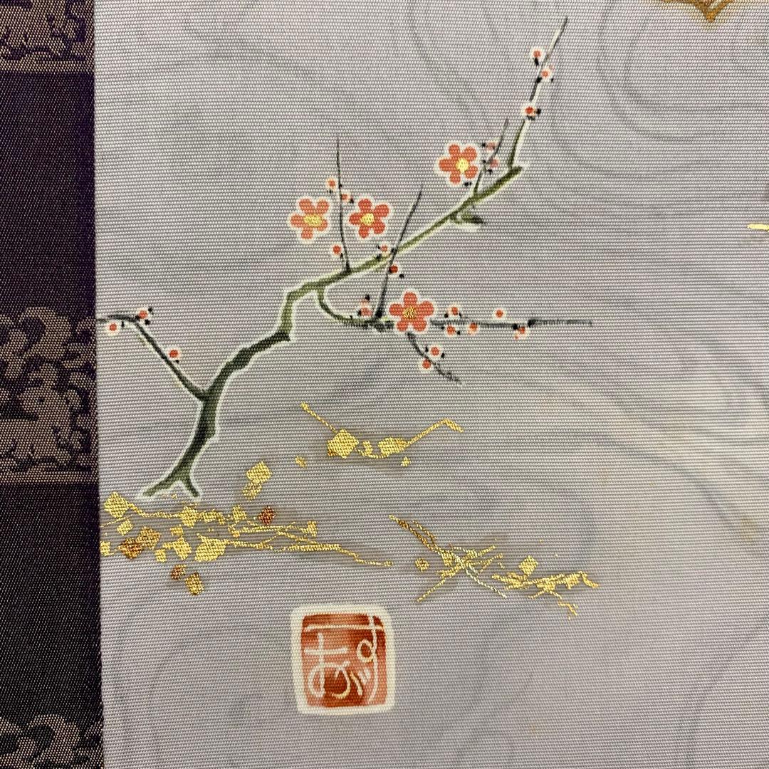 掛軸 田中鈴夫 友禅織 琵琶姫 共箱 染め物 伝統工芸