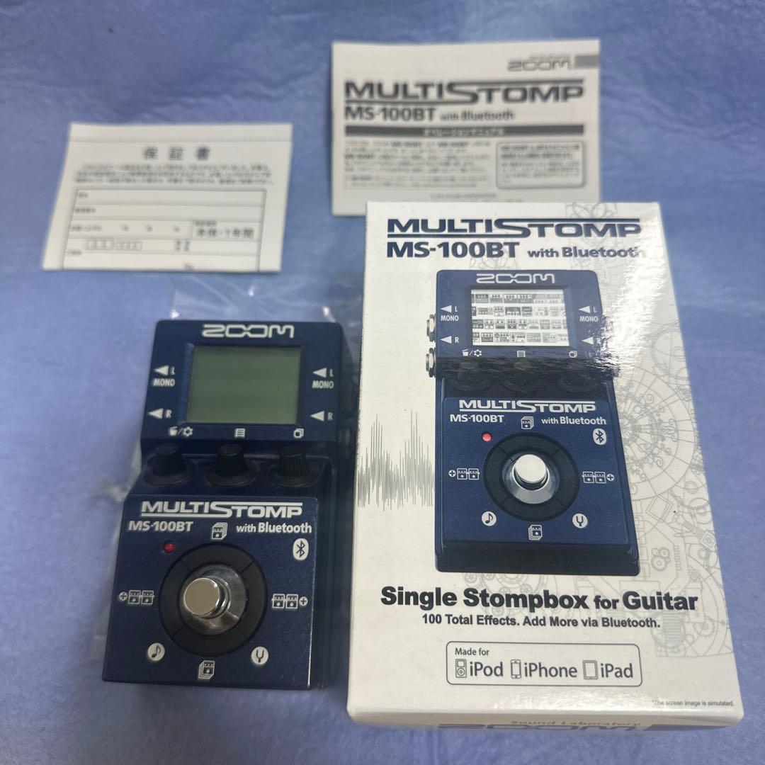 美品 ZOOM MS-100BT MULTI STOMP マルチエフェクター
