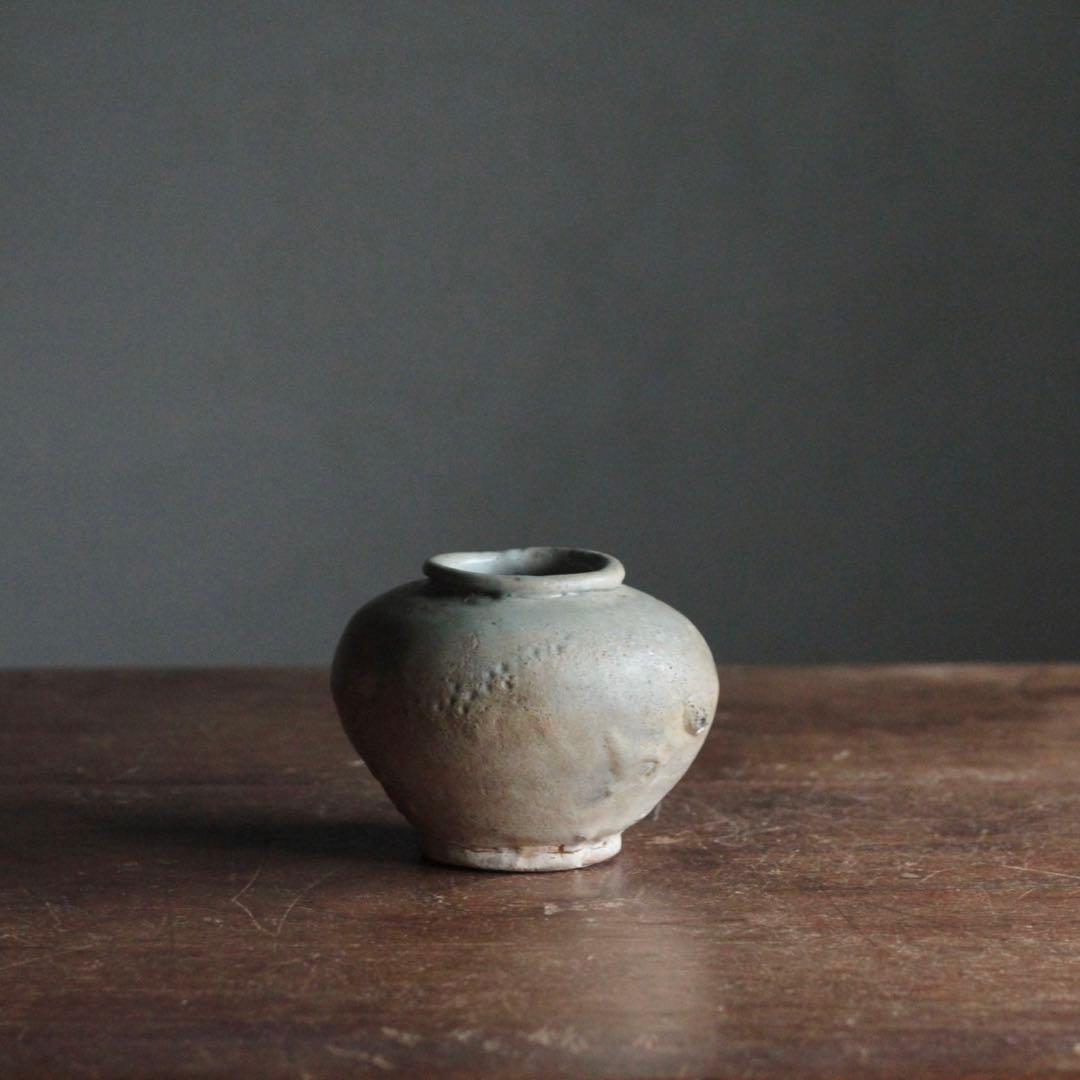 李朝 堅手 小壺 李朝壺 朝鮮美術 古美術 古道具 アンティーク 壺