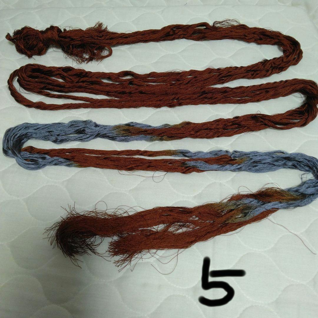 組紐製作用絹糸　変わり染め糸5個 ミニー