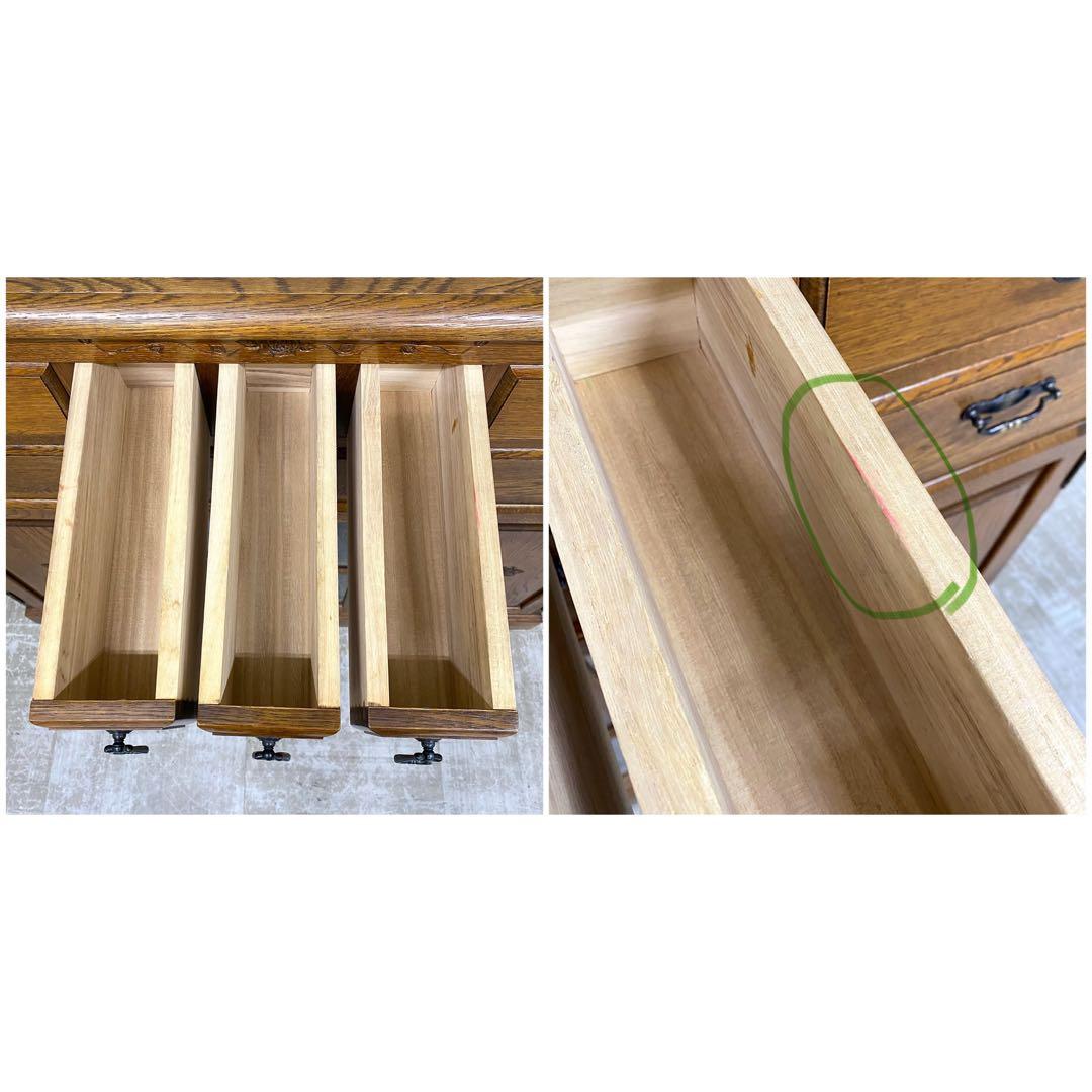 希少 葉山ガーデン 勇峰工芸 花柄サイドボード キャビネット フラワー ナラ材