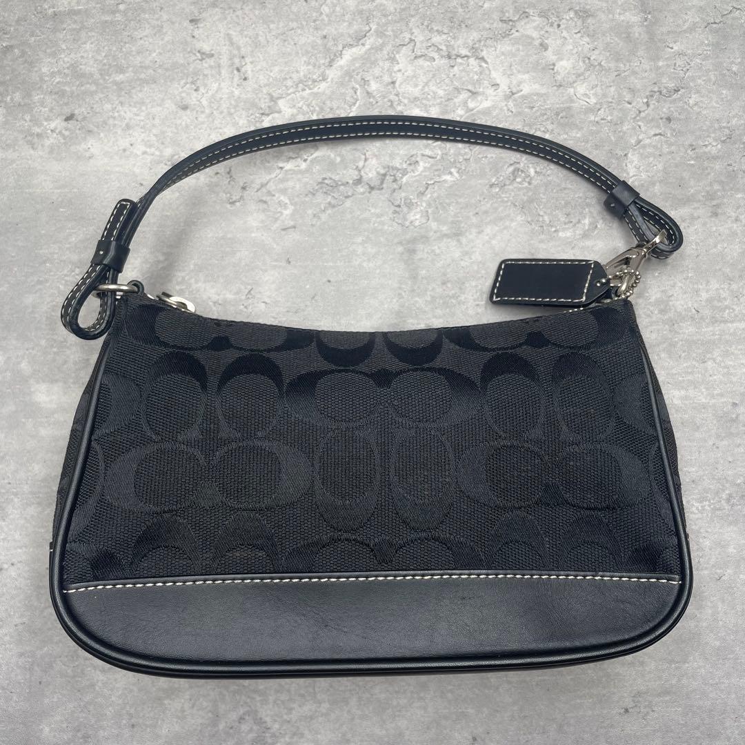 断*）様 美品✨Coach アクセサリーポーチ シグネチャー ブラック 6094