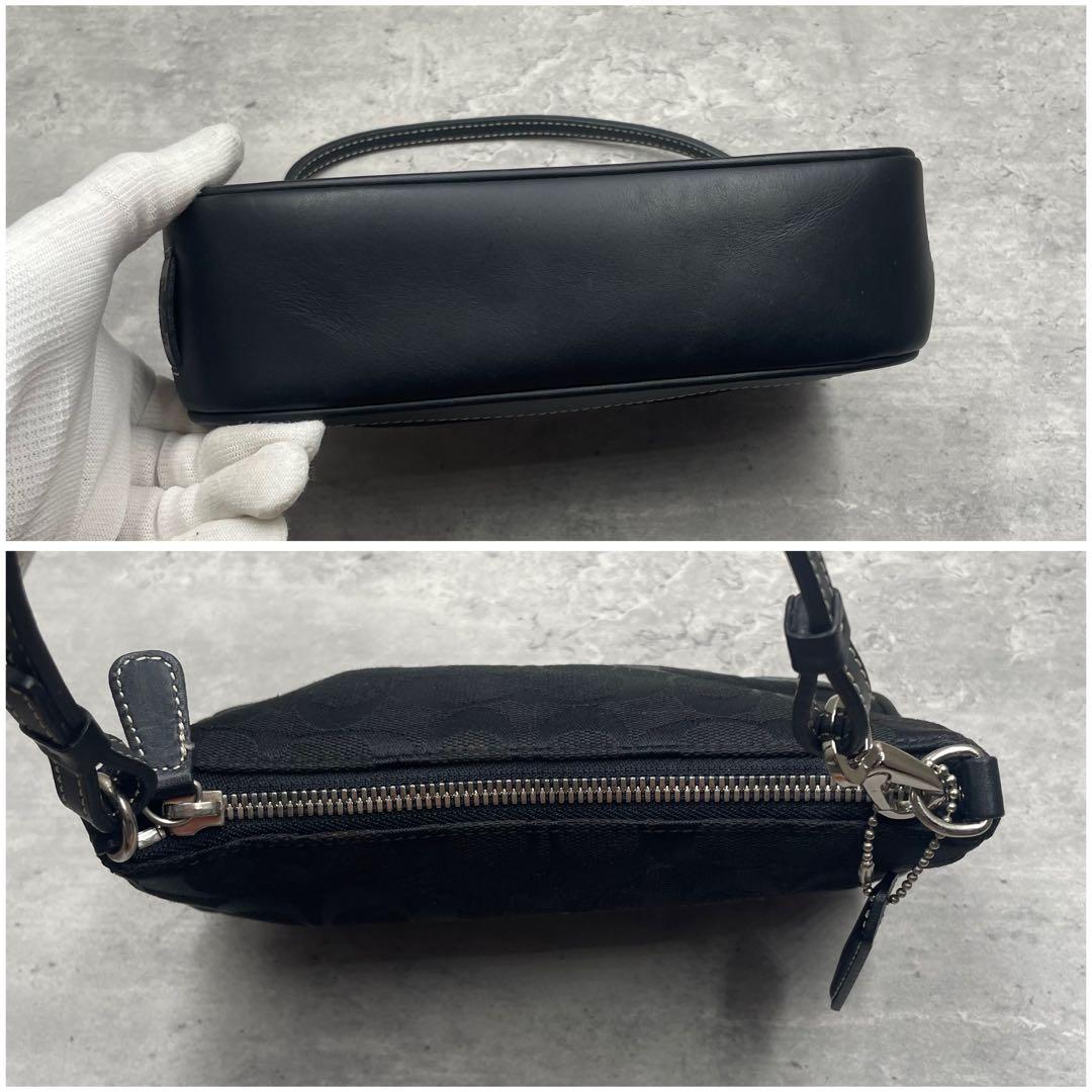 断*）様 美品✨Coach アクセサリーポーチ シグネチャー ブラック 6094
