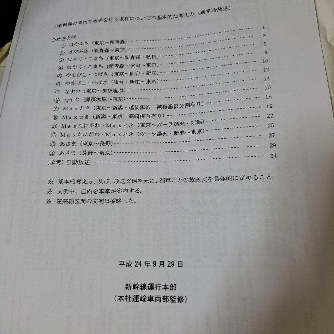 ＪＲ東日本丸ノ内車掌区業務資料
