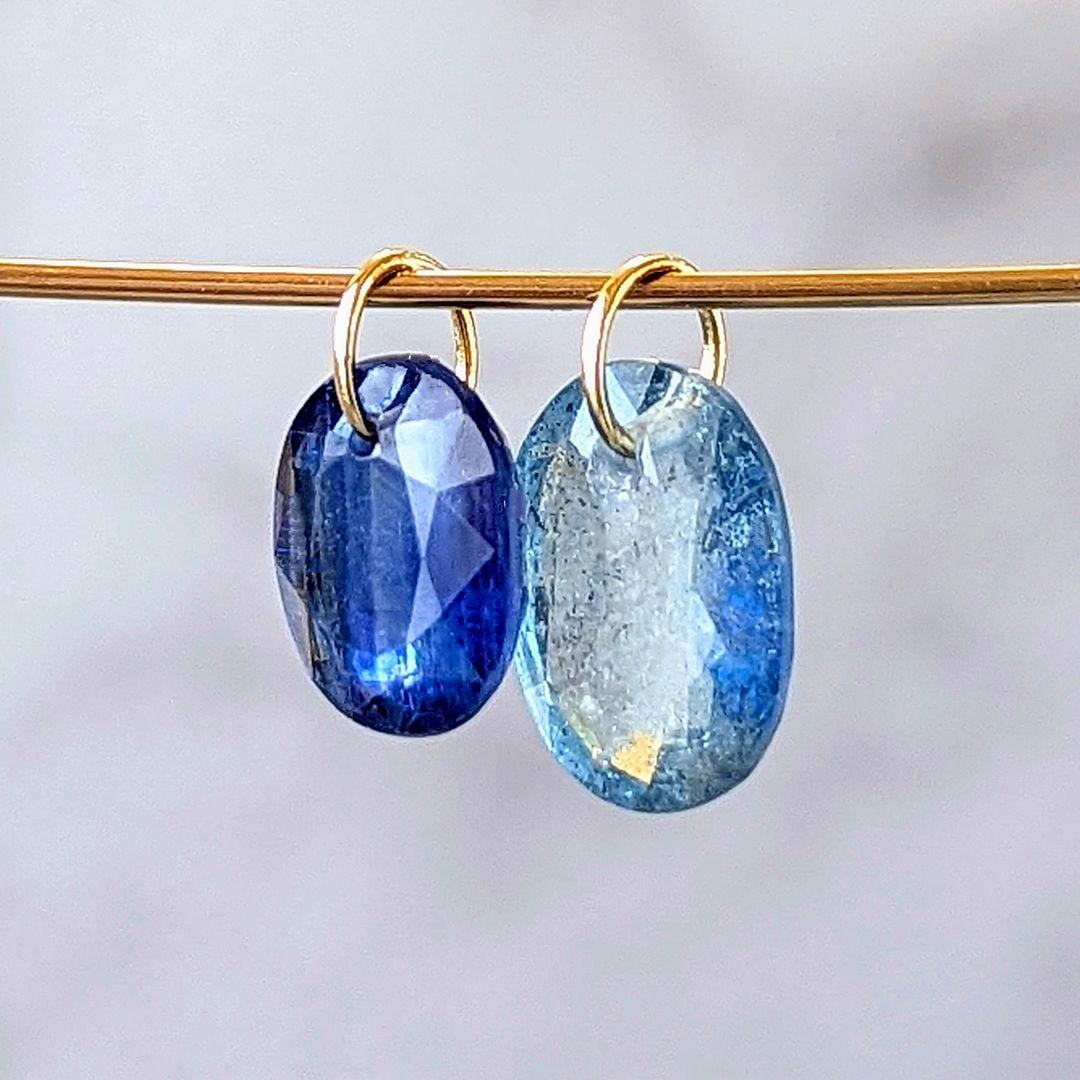 ♢N♢K18 アクアマリン＆カイアナイト セットチャーム