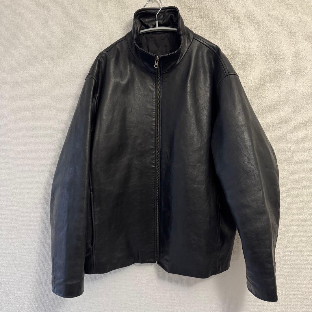 OLD GAP ギャップ ハイネックレザージャケット フルジップ おそらくL