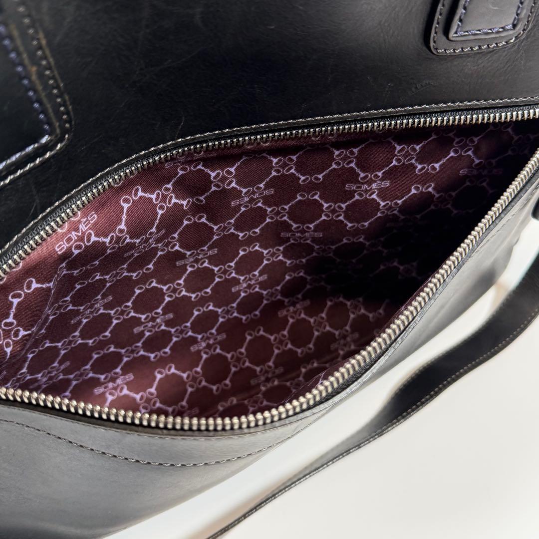 【美品】ソメスサドル　ビジネスバッグ　2way イノベーション　レザー　黒色