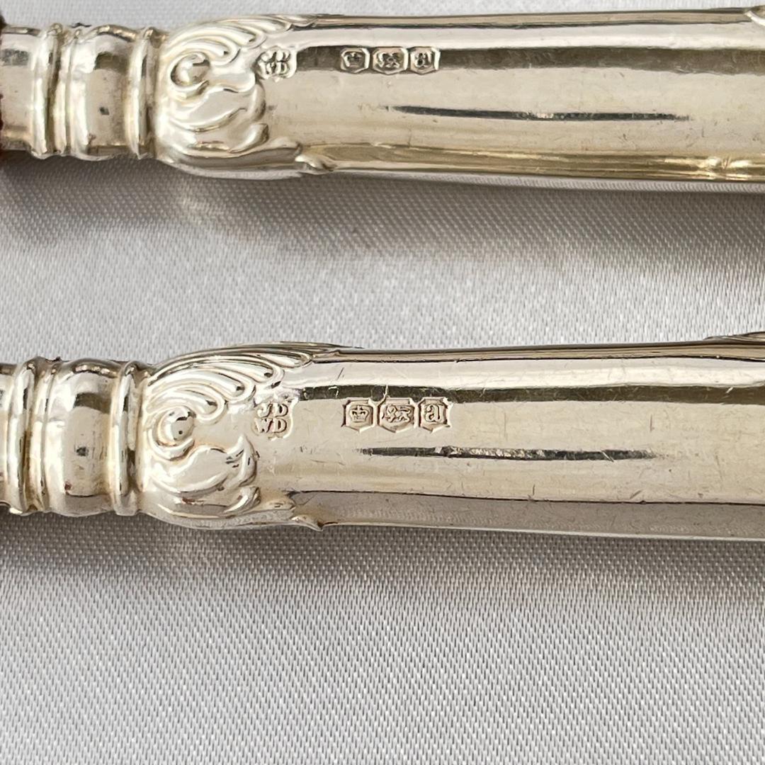 【James Deakin】 【純銀ハンドル】ロココの ティーナイフ 6本