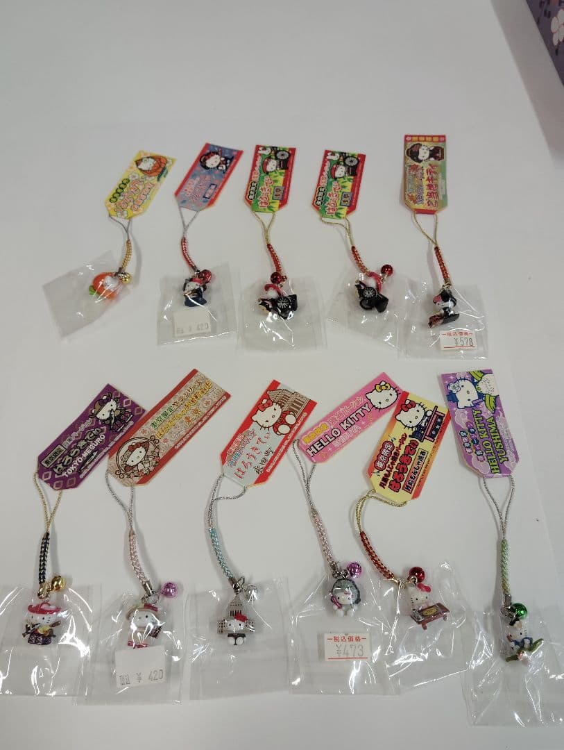 ハローキティ キティ ご当地 根付け ストラップ セット 110個 まとめ売り