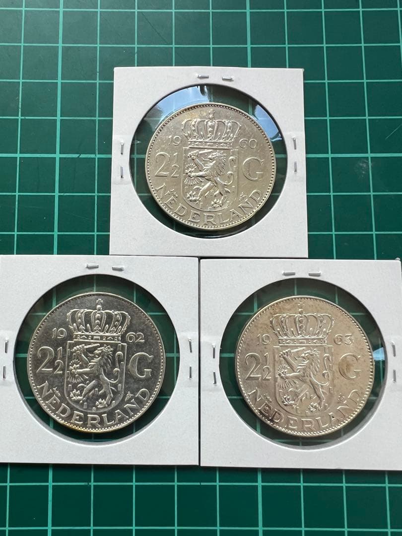 外国銀貨　オランダ2.5G銀貨　3年号