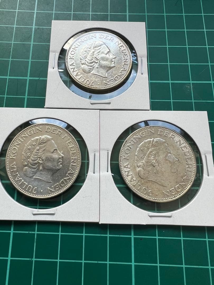 外国銀貨　オランダ2.5G銀貨　3年号