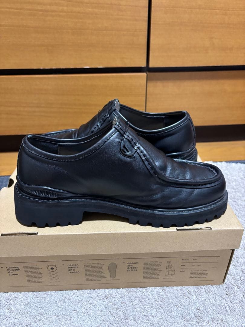 靴 pg steven alan knock black leather 42
