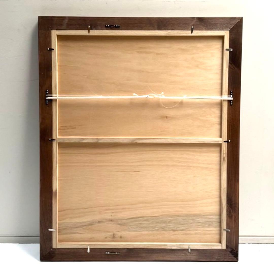 【在庫25】額 額縁 木製 焦茶 ダークブラウン 大きいサイズ アート 写真 e