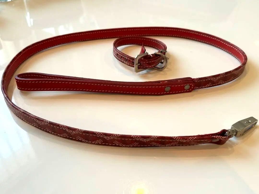 A)ヴィンテージ 限定品 ゴヤール リード/首輪セット