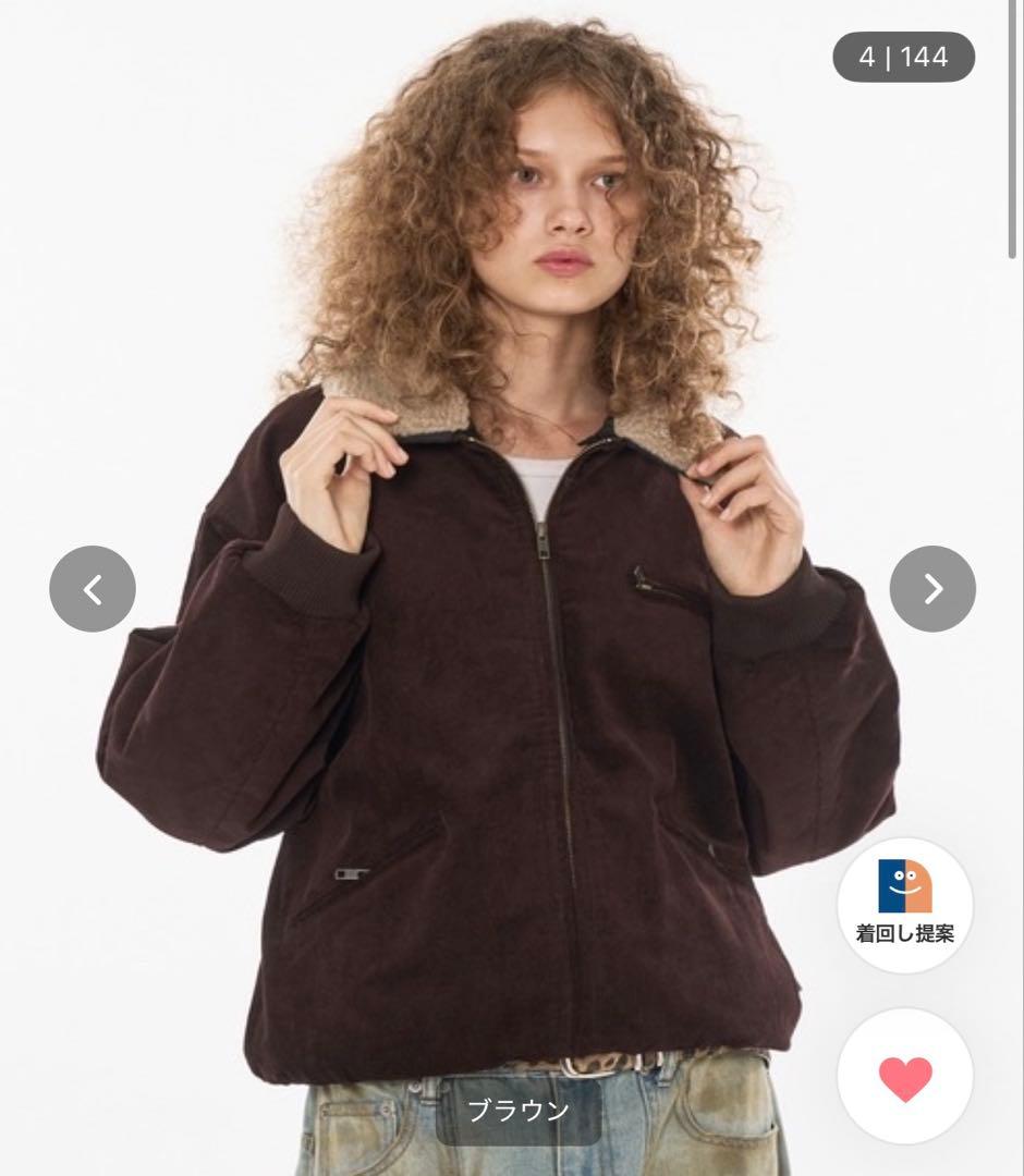 WISH FOR EVER ドローコードダブルジップ２WAYコーデュロイブルゾン