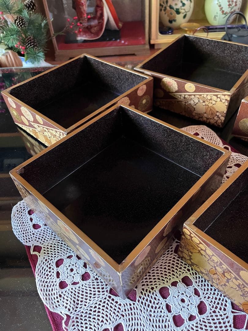 重箱 江戸後期 和骨董 自宅蔵出し 漆塗り漆器工芸品
