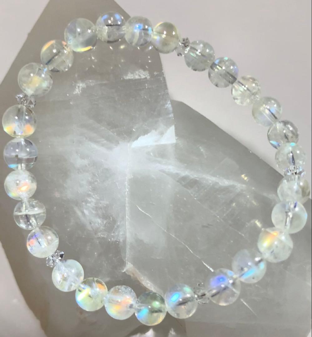 ★純子様★ ホワイトラブラドライト　マダガスカル産 ブレスレット