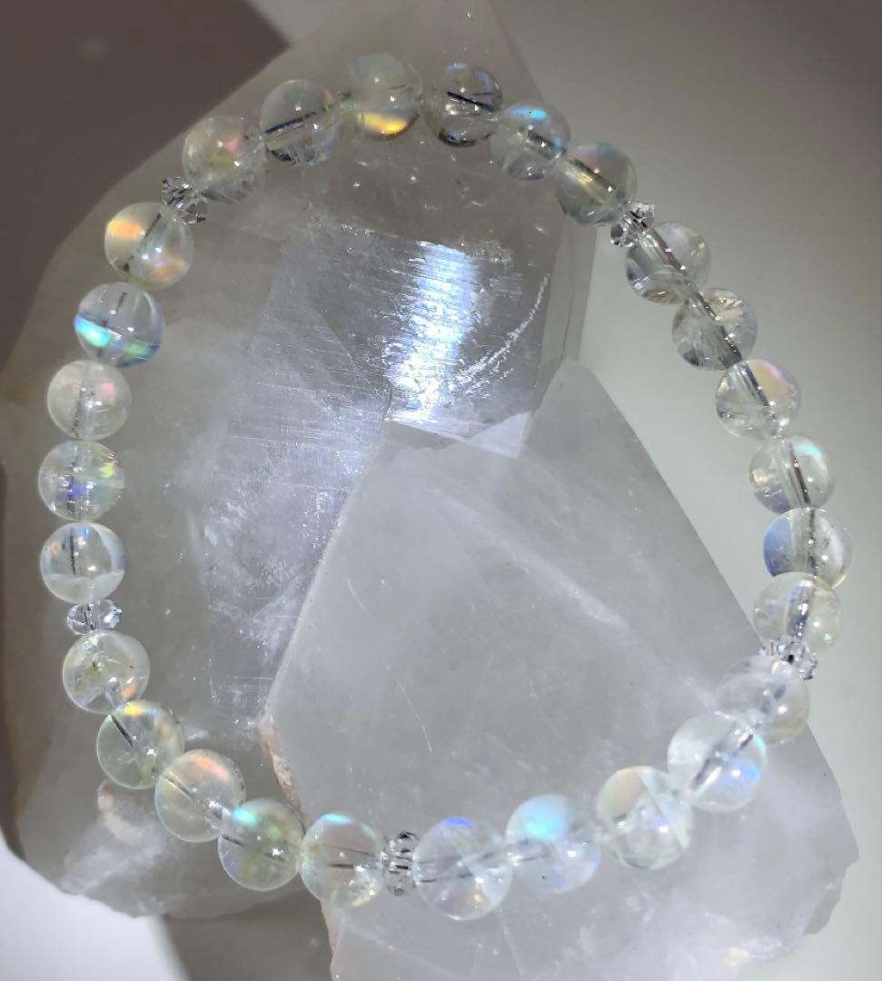 ★純子様★ ホワイトラブラドライト　マダガスカル産 ブレスレット