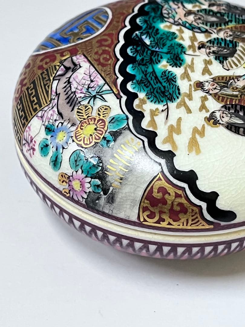 E230 九谷焼　末川泉山　庄三風　香合　茶器　茶具　茶道　茶道具