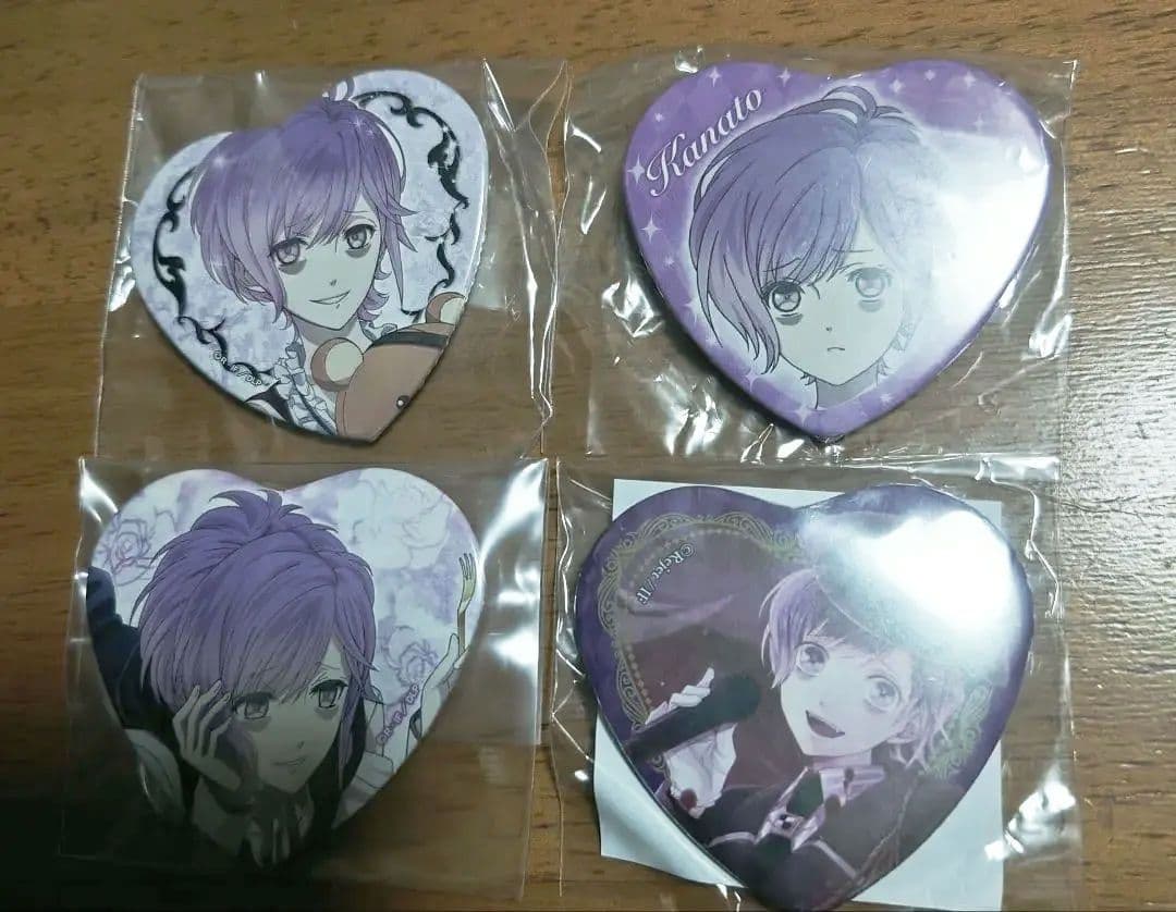 DIABOLIK LOVERS　ディアラバ　逆巻カナト　ハート缶バッジセット