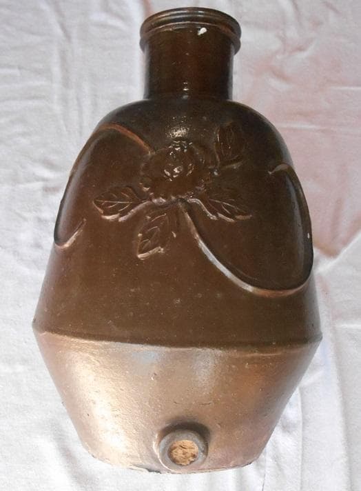 花入り 　古い甕　骨董品　花瓶　古美術