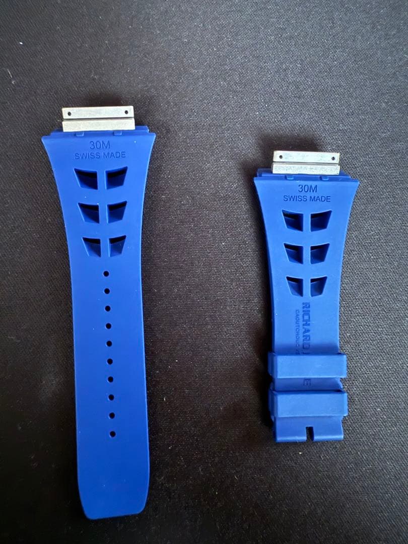 未使用　正規品　リシャールミル RM030 ラバーベルト　ブルー　ホワイト