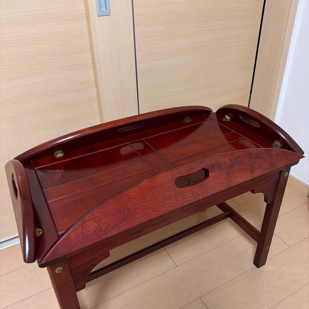 マルニ バトラーズ テーブル 天然木 ビンテージ 台 木工 北欧 トレーテーブル