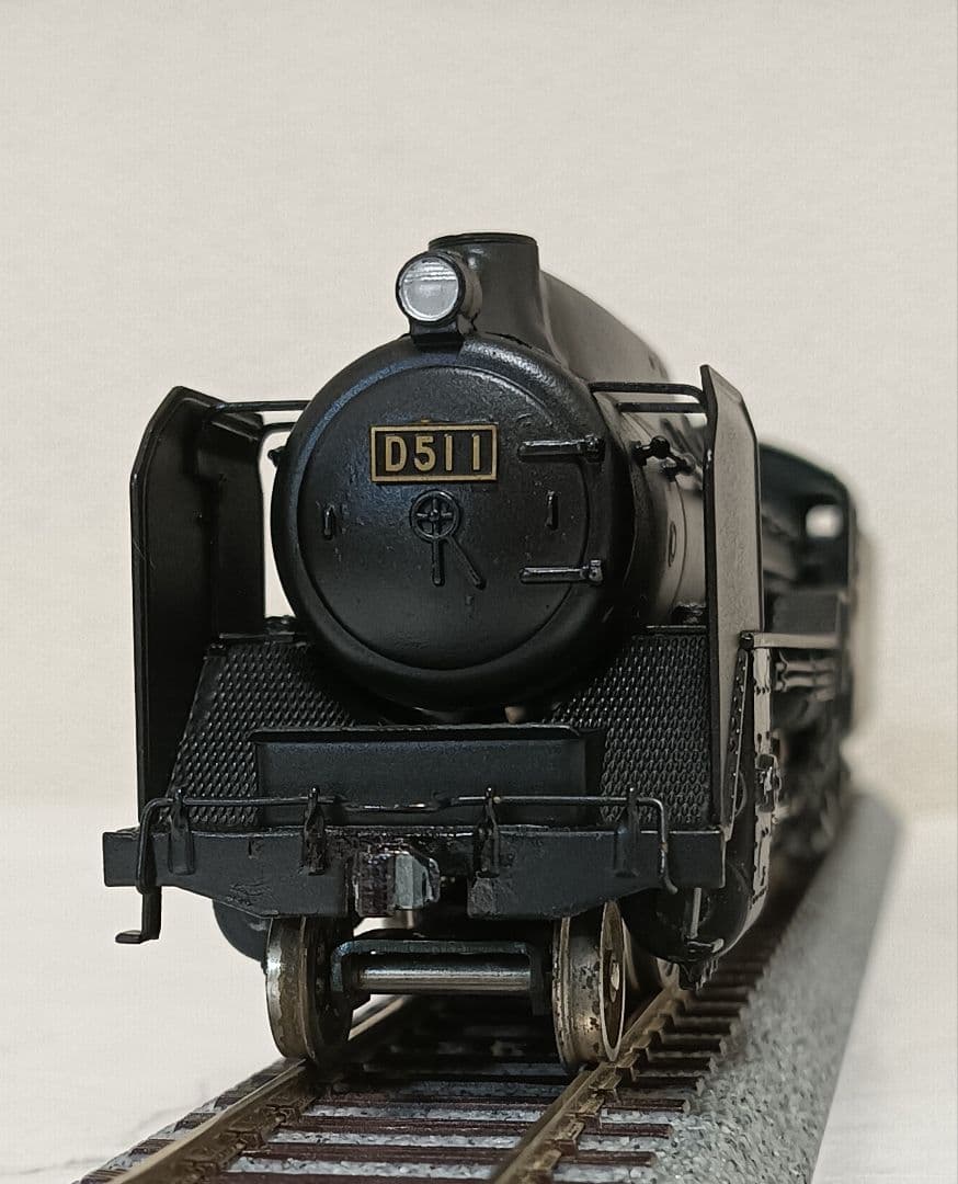 HOゲージ 天賞堂アダチ Ｄ51半流蒸気機関車、モーター交換、メンテナンス済