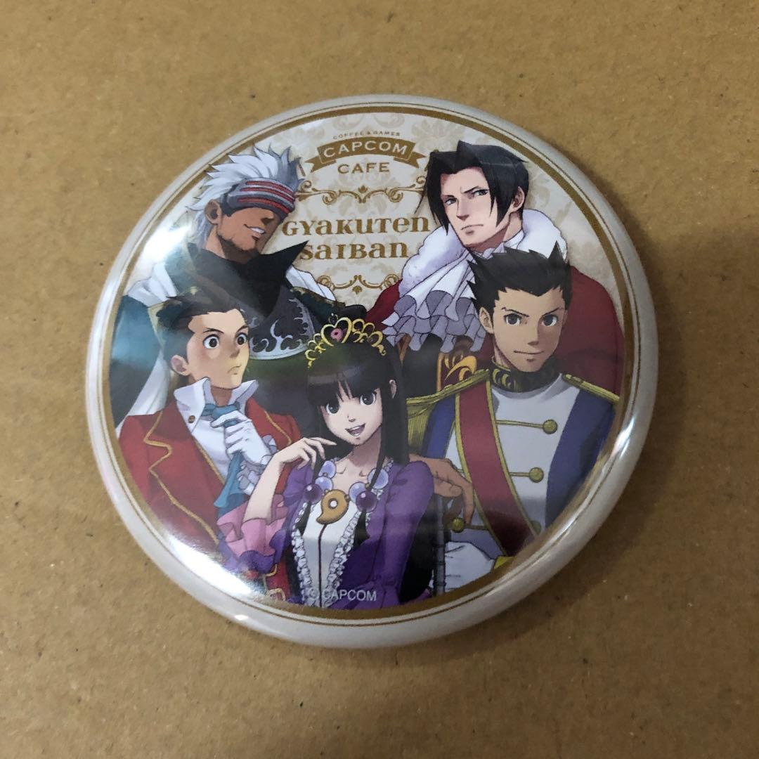 カプコンカフェ × 逆転裁判 4th 缶バッジ 集合 御剣 成歩堂 真宵