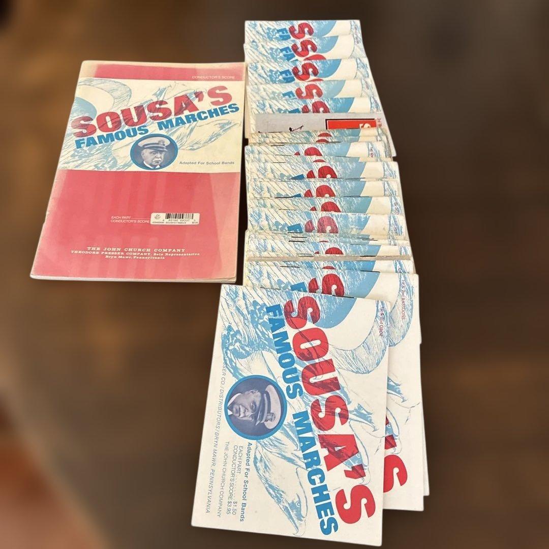 スーザ　名曲マーチ集　全12曲スコア、全パート譜付き