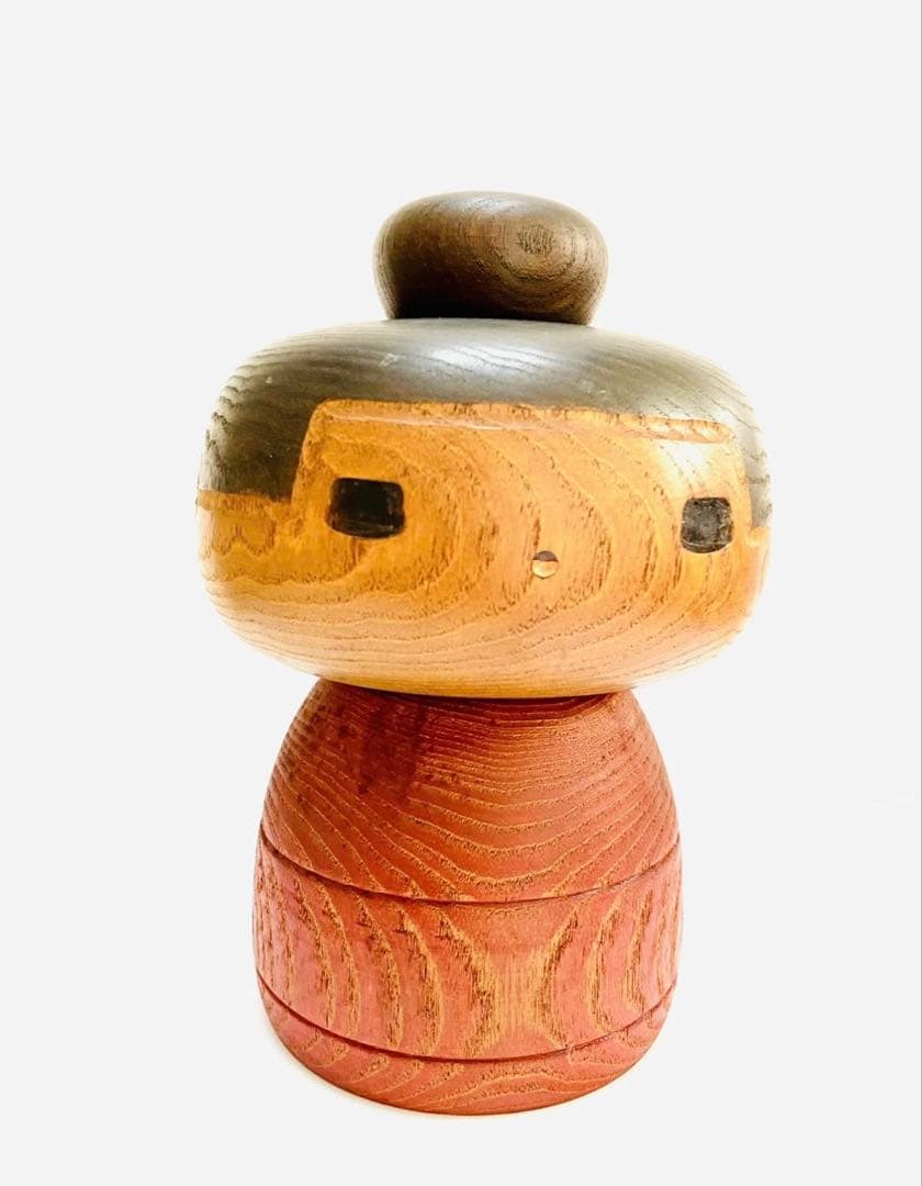 中古　こけし　人形　日本　木製　伝統　山中　三平　おだんご　女の子　S