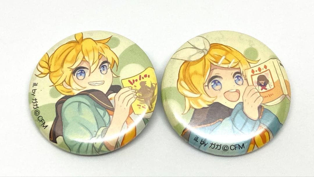 ボカロ 初音ミクフェア 文教堂 animega 缶バッジ 鏡音リン 鏡音レン