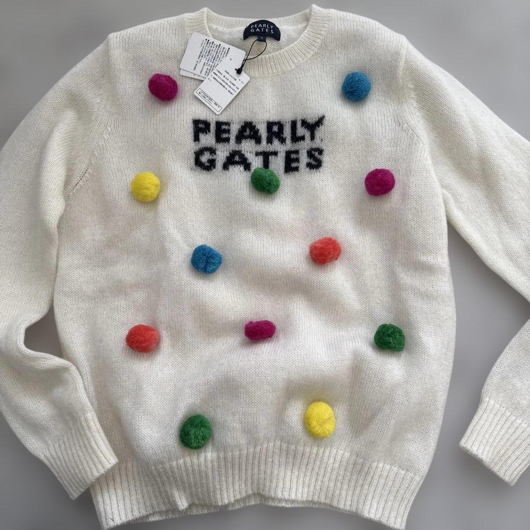 【新品未使用】PEARLY GATES ポンポン付きセーター サイズ1