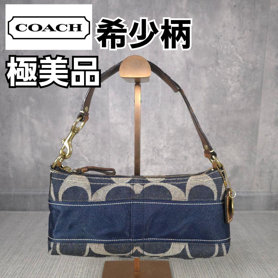 希少柄　コーチ　ソーホー　アクセサリーポーチ　ショルダーバッグ　シグネチャー