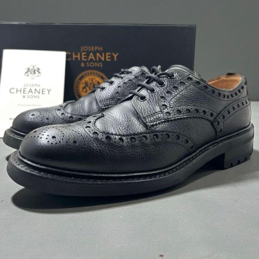 【美品】ジョセフチーニーアンドサンズ ドレスシューズ エイボン UK8 ブラック