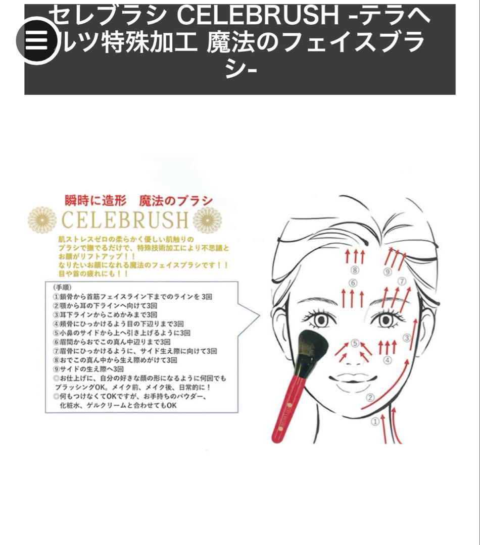 テラヘルツCELEBRUSH フェイスブラシ 赤