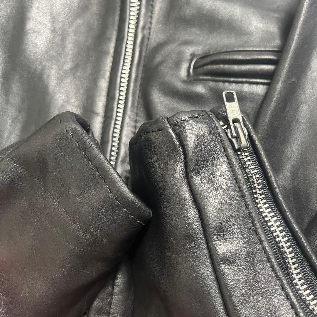 【米国製】✨ schott シングルライダース 641 38size 黒色 本革