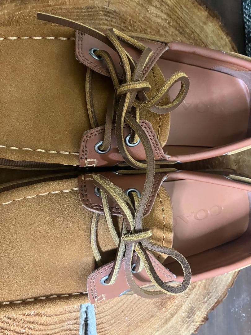 【極美品】 COACH コーチ　スウェード×レザー　デッキシューズ