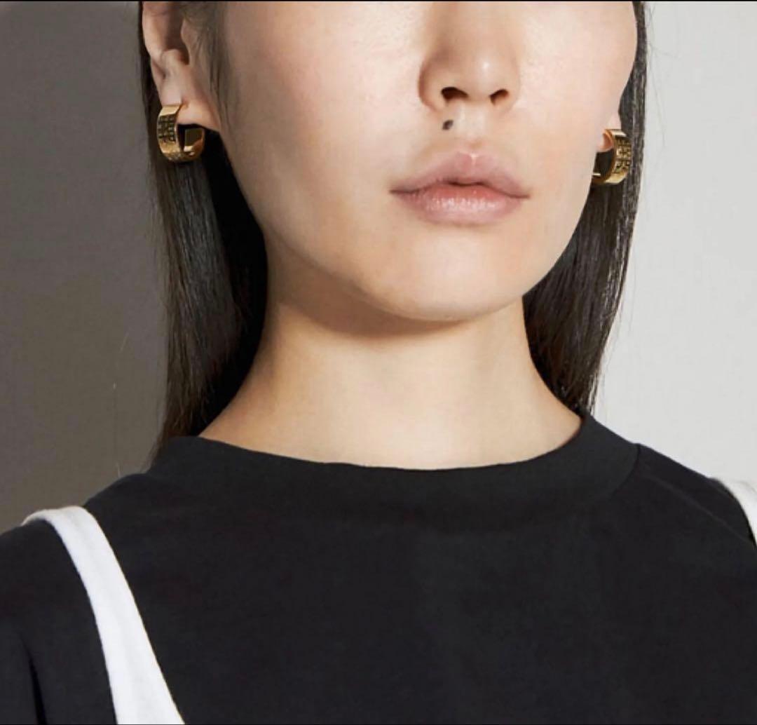 MM6 MAISON MARGIELA マルジェラ　フープピアス　ゴールド