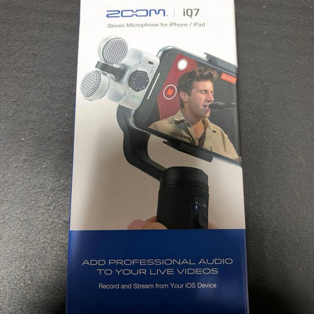 美品zoom ズーム iQ7 Lightningコネクター用 MSステレオマイク