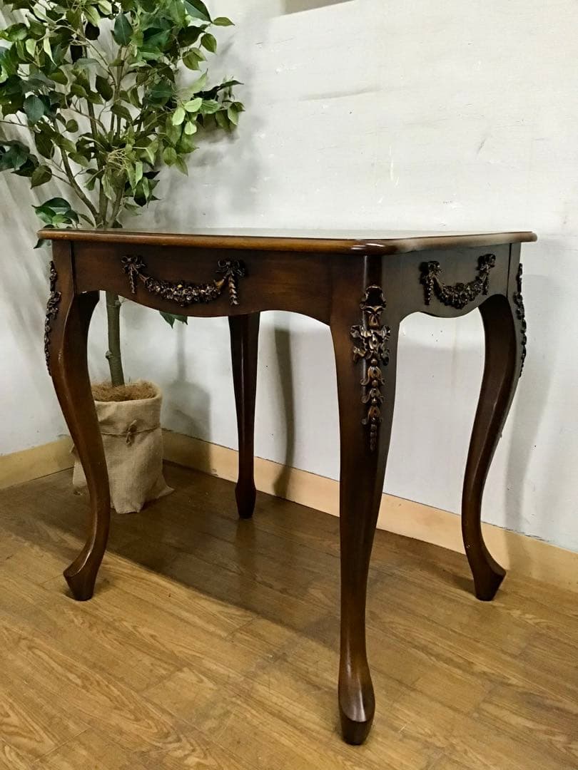 アルパカ☆管270☆イタリア製☆アンティーク☆2人用ダイニングテーブル